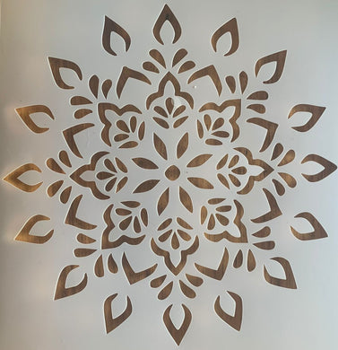 Stencil 130 - Beautiful Flower Tile - periwinkle-laser