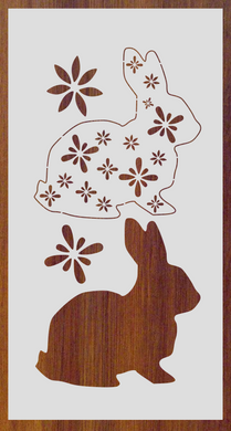Stencil 225 - Bunny - periwinkle-laser
