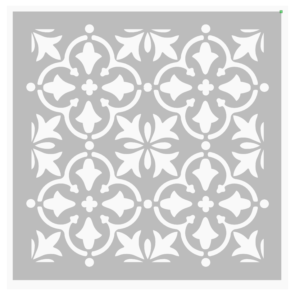 Beautiful Flower Tile Stencil 1