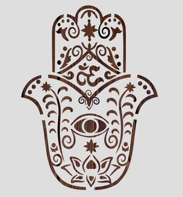 Stencil 226 - Hamsa Fatimas - periwinkle-laser