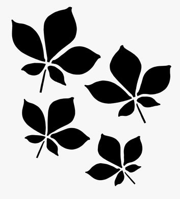 Stencil 203 - Leaves and Trees - periwinkle-laser