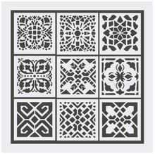 Load image into Gallery viewer, 2021-10-18-1 Morocco collection of 9 Stencils.
