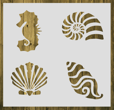 2021-03-27-6 Shell and Seahorse Tile - periwinkle-laser