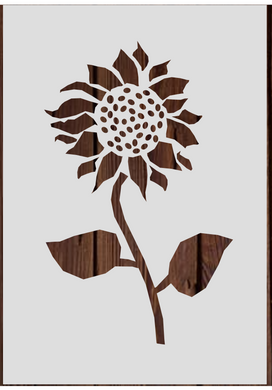 Stencil 205-10 - Sun flower - periwinkle-laser